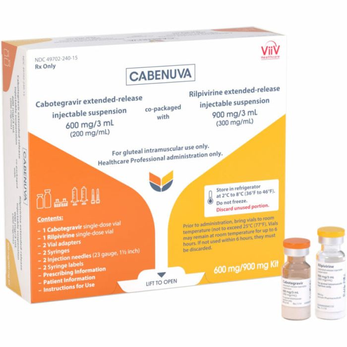 Cabenuva (cabotegravir + rilpivirine)